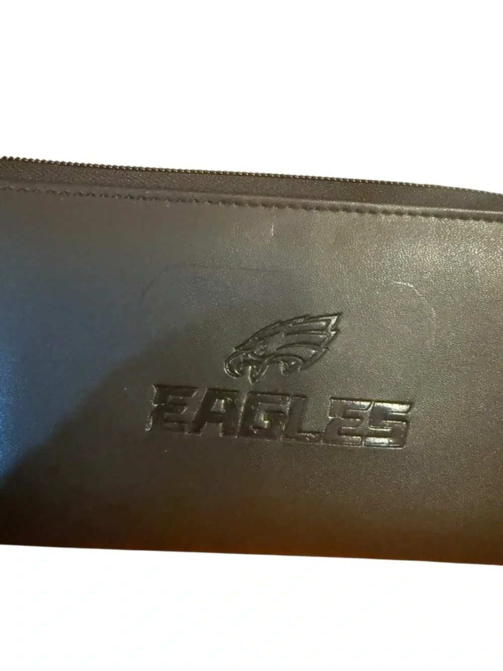 Eagles black Leather Wristlet Wallet